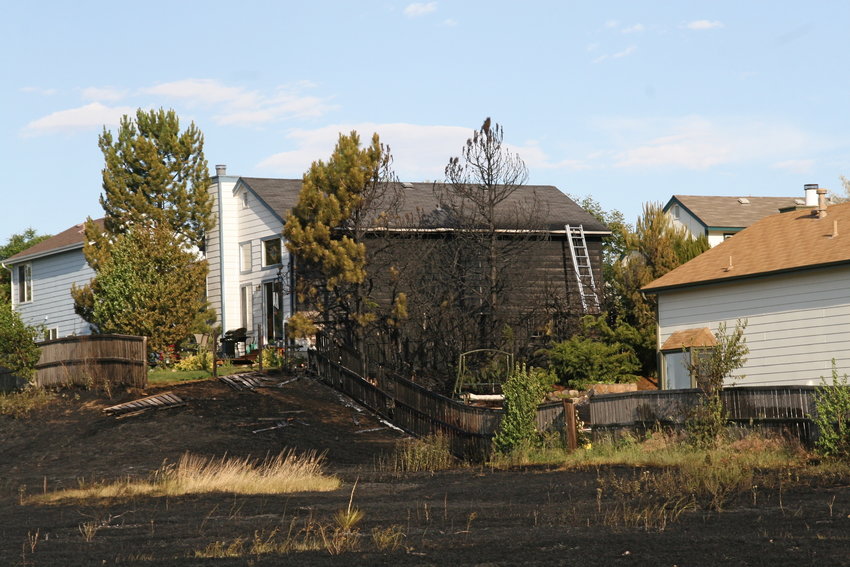 In July 2008, two large wildfires were sparked by fireworks in Highlands Ranch. This fire quickly moved through Northridge Park and threatened dozens of homes. One of them, on Conifer Court, sustained significant damage when flames spread into the backyard, into the pine trees, up the siding and into the attic.